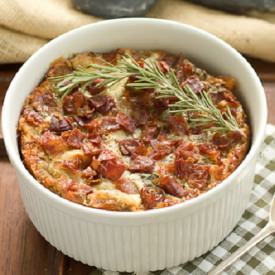 Prosciutto and Gorgonzola Strata