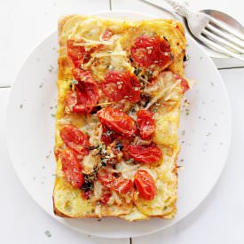 Caprese Bread Pudding