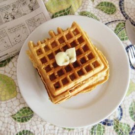 Zucchini Bread Waffles