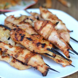 BBQ Rubbed Chicken Skewers