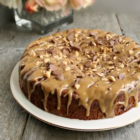 Chocolate Cake w/Salted PB  Glaze