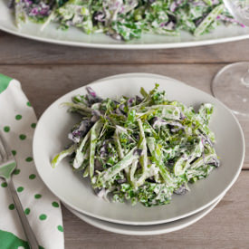 Snap Pea Slaw Cashew Dressing