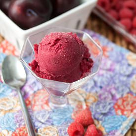 Raspberry Plum Sorbet