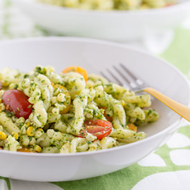 Pasta with Cilantro Jalapeño Pesto
