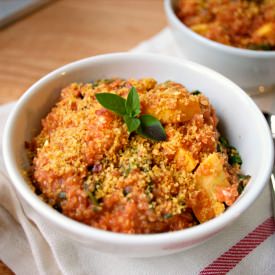 Pizza Quinoa with Summer Squash