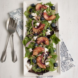 Grilled White Peach Chicken Salad