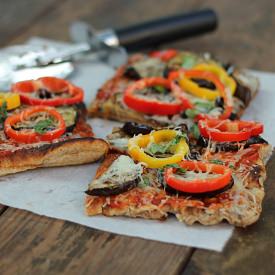 Grilled Eggplant Pizza