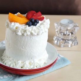 Mini Angel Food Fruit Cake