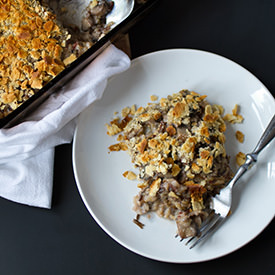 Cheesy Mushroom & Rice Casserole