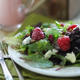 Raspberry and Pistachio Salad