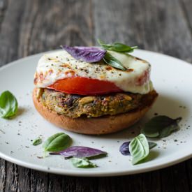 Tomato Basil Veggie Burgers