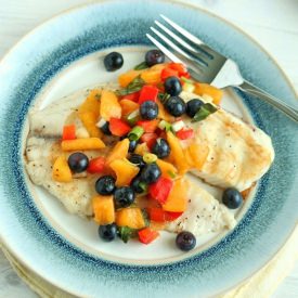 Grilled Tilapia with Peach Salsa