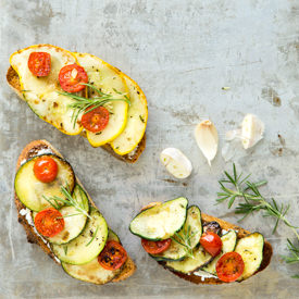 Summer Squash Tartines