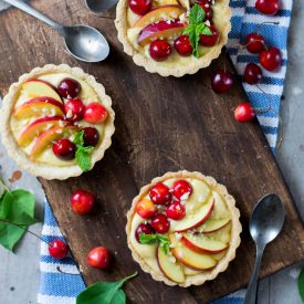Nectarine Cherry Almond Tart