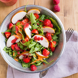 Strawberry Salad with Smoked Chicken