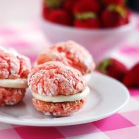 Strawberry Sandwich Cookies