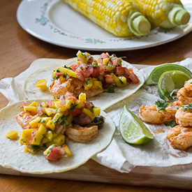 Shrimp Tacos with Fresh Mango Salsa
