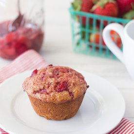 Maple Roasted Strawberry Muffins