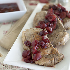 Pork Chops with Cherry Sauce