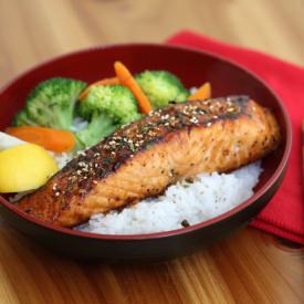 Miso Maple Glazed Salmon Rice Bowl