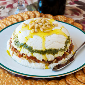 Goat Cheese Pesto Sundried Terrine