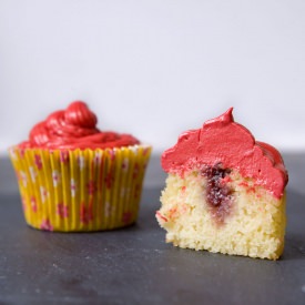 Raspberry Filled Cupcakes
