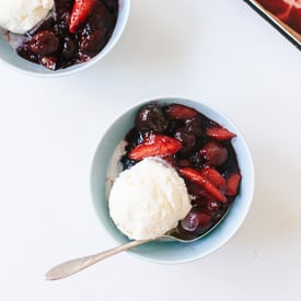 Balsamic Stone Fruit Sundae