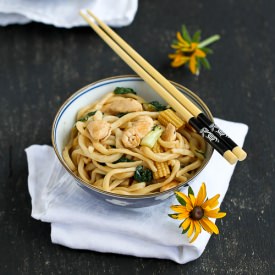 Chinese Noodles Chicken Bok Choy