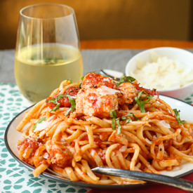 Spicy Tilapia with Linguine
