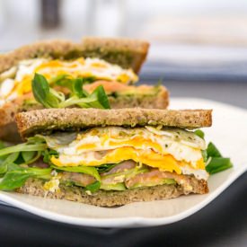 Breakfast Sandwich with Salmon