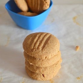 Eggless Peanut Butter Cookies