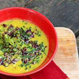 Bengali Red Lentils with Broccoli