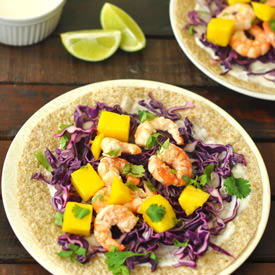 Garlic Prawn & Mango Wraps