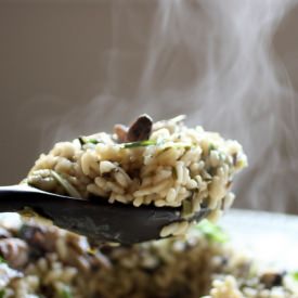Mushroom Scallion Risotto