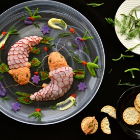 Koi Fish Shaped Salmon Rillettes