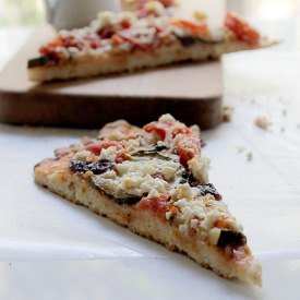 Zucchini Goat Cheese Pizza