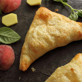 Peach, Basil, Ginger, and Brie Puff