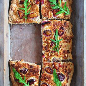 Goat Cheese Plum Pizza