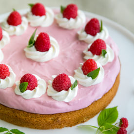 Raspberry Mousse Cake