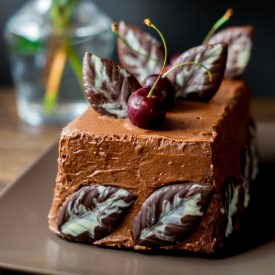 Chocolate Cake with Cherries
