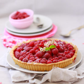 Raspberry & Red Peppers Tart