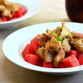 Sesame Chicken and Watermelon