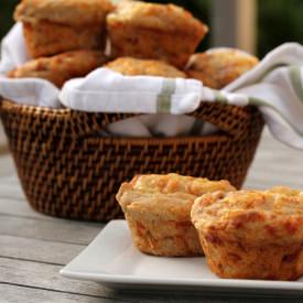 Ham and Cheese Rye Muffins
