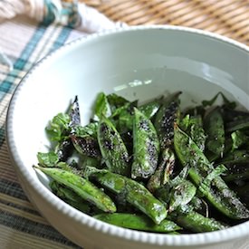 Minty Grilled Snap Peas