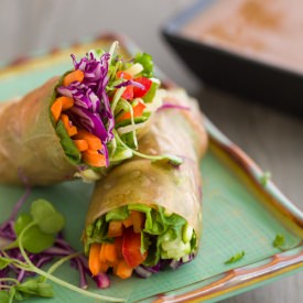 Rainbow Vegetable Spring Rolls