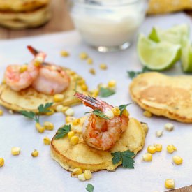 Corn Cakes with Shrimp