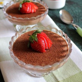 Eggless Chocolate Custard