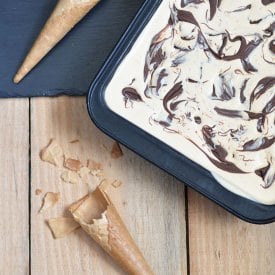 Dulce de Leche and Nutella Ice Cream