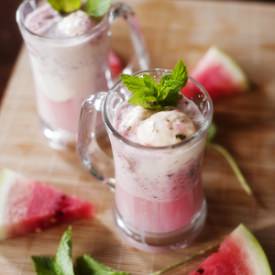 Watermelon & Mint Soda Floats
