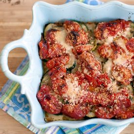 Roasted Zucchini Rice Gratin